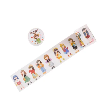 Đồ Chơi Hình Dán Họa Tiết Hoạt Hình Xinh Xắn Masking Tape Siêu Cute Cuộn Washi Tape Trang Trí Sổ Tay