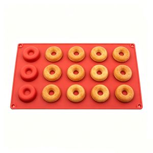 Hàng mới về Khuôn sô cô la silicon tròn 15 lỗ Tự làm bánh rán Cookie Khuôn bánh thạch Pudding Khuôn bánh trang trí Dụng cụ làm bánh2026