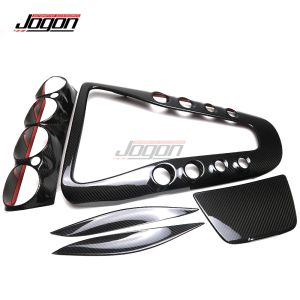 mv1 5PCS Carbon For Benz AMG GT GTS GTR 2016 2017 2018 Car Inner Centre Dashboard Air Vent Panel Gear Shift Cover Trim Accessories 5B9Z7