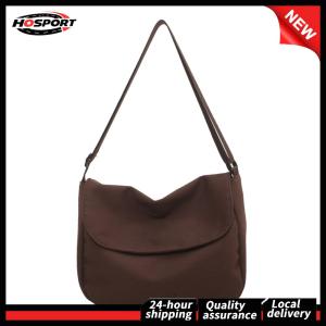 【Free Shipping】 Shoulder Bag for Men Women Adjustable Strap Crossbody Bag Nylon Multi-pocket Handbag Solid Satchel Purse for Work Travel