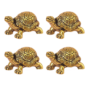 4Pieces Brass Bird Bath Cleaner Turtles Ornaments Safe Underwater Water Purification Disks for Birdbaths and Easy to Use