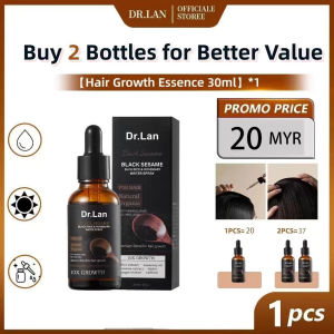 Dr. Lan Black Sesame Hair Strengthening Oil Improves Damaged Split Ends Repairs Dry Frizz Nourishes and Enhances Shiny Dense Hair Growth Care Serum