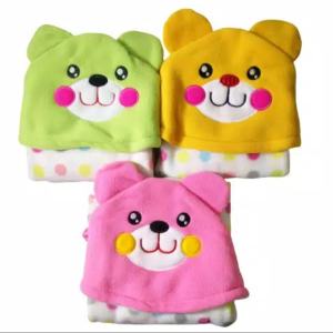Selimut Bayi Karakter Tebal Baby Blanket Selimut Topi Bayi Selimut Tidur Bayi Selimut Hoodie Hoodie Blanket Perlengkapan tidur bayi kamar bayi / Selimut Boboko