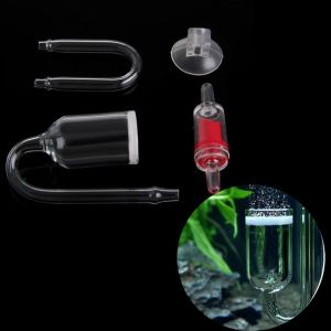 PRIMEPICKGLOBAL U Shape CO2 Suction Cup Glass Tube CO2 Diffuser Refinement Transparent Glass Check Valve Fish Tank