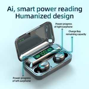 【FREE shipping】2021 New Bluetooth Earphone TWS Wireless Headphones 12D Stereo Sport Headset with Microphone Mini In-Ear Earbuds VS F9