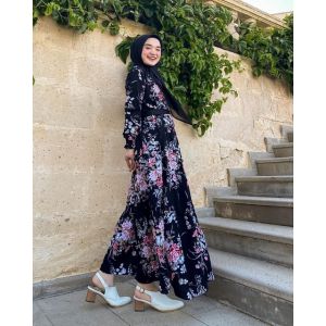 [COD] Rumaisyah maxi Home Dress Corak Monalisa motif bunga sakura jepang premium
