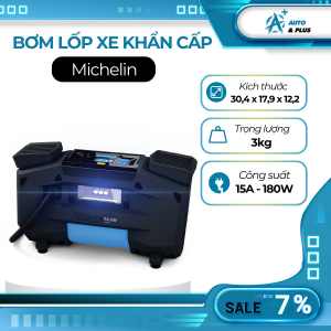 Michelin - Máy bơm lốp xe khẩn cấp 12V siêu mạnh 2 piston - 12314 - Auto&Plus