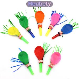 Heabety 50 cái còi thổi đầy màu sắc rồng thổi với bóng bay cho trẻ em đồ dùng đồ chơi trang trí tiệc sinh nhật cho trẻ em