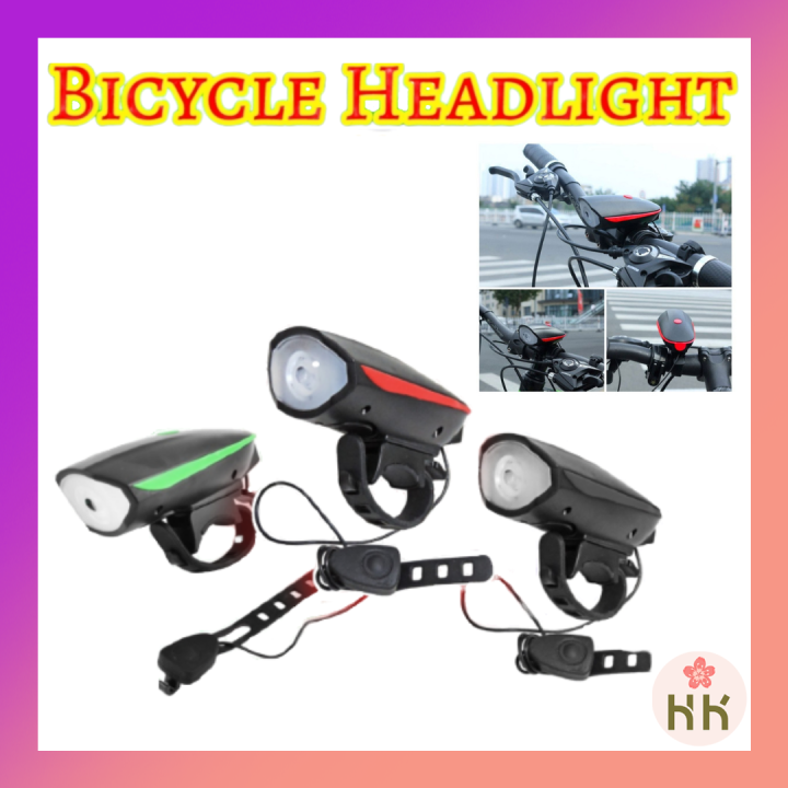 Bicycle horn 7588 with light cycling headlights glare flashlight