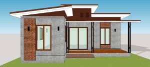 แบบบ้านสวยราคาประหยัด AP-09  งบหลักเเสน 2นอน1น้ำพื้นที่ใช้สอย 65 ตร.ม นำไปยื่นขออนุญาตก่อสร้างได้(มีให้เลือกแบบสลับด้านซ้ายมือขวามมือ)มีให้เลือกรายการประมาณราคาค่าก่อสร้าง BOQ ยื่นกู้ธนาคารยอด 900000 บาท