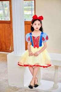 Váy đầm công chúa Bạch Tuyết kèm băng đô cho bé gái Váy Halloween hóa trang cho bé