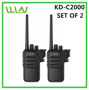 WLN KD-C2000 5W UHF 400-470MHz Professional Two Way Waterproof Radio with Detachable Flashlight-SET OF 2