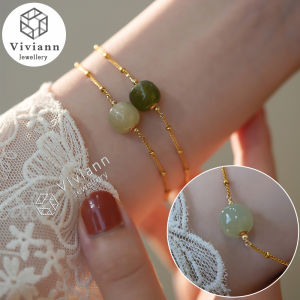 Viviann Original Hetian Jade 14k Gold Bracelet Bracelets For Women Jewelry Valentines Gift Wedding Jewelry Chain Fashion Charm Bracelet Beads Bangle Crystal Charm Bracelets For Women