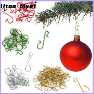 tantuoye 50Pcs Giáng Sinh Trang Trí Kim Loại S-Hình Móc Chủ Sở Hữu Giáng Sinh Cây Bóng Mặt Dây Chuyền