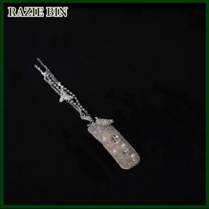 RAZIE BIN Fashionable Zircon Butterfly Tassel Hair Clip Elegant Ethnic Style Hairpin Headdress Retro Side Clip Hair Accessories