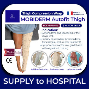 [MDA Approved] Thuasne Mobiderm Autofit Thigh Thigh Compression Wrap - Night Garment Stocking