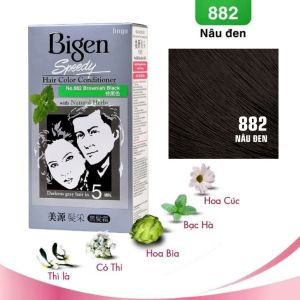 Kem nhuộm tóc phủ bạc Bigen xám NL051 thành phần thảo dược giúp dưỡng tóc ngay khi nhuộm 80g
