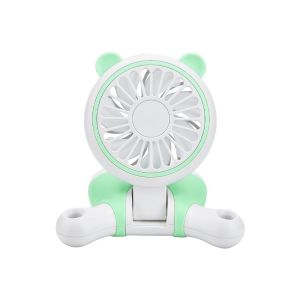 OATSBASF Cute Portable Bear Mini Hanging Lazy Neck Fan Rechargeable Cooling 3 Levels Adjustable Desk