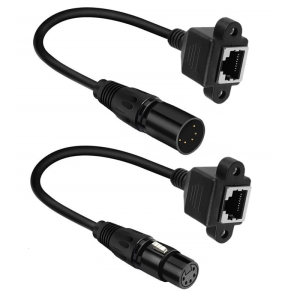 XLR5 5Pin สายเคเบิลถ่ายโอนเสียงสำหรับการแสดงสดและสถานีออกอากาศให้กับตัวเชื่อมต่อ RJ45