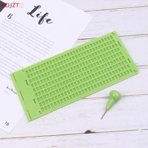 🚚【Local Express Delivery】🚚 1Set 9 Lines 30 Cells Practical School Plastic Braille Portable Writing Slate With Stylus