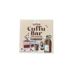 Cuffu Beauty: Bar Coffee Scrub and Buff Volcanic Ash Soap |Whitening and Collagen Infused | Thai Beauty Shop Essentials