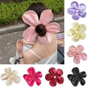 CHUAN Cloth Hair Circle Three-dimensional Flower Large Flower Headband Fashion Elastic Band Hair Accessories Women