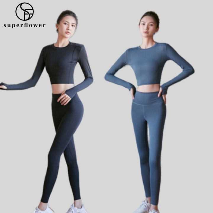SUPERFLOWER Yoga Suits Women Plus Size Fitness Sportswear Legging