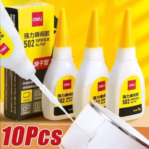 10Pcs 502 Super Glue / Quick Dry Liquid Glue / Universal Adhesive Glue / Multifunctional Repair Strong Glue for Leather Rubber Glass Wood DIY Crafts