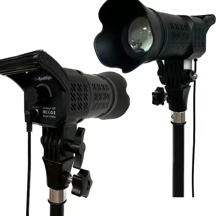 FSD-168 24W RGB Spotlight Lights Color Studio Lens Zoom Continuous Photography COB Lighting