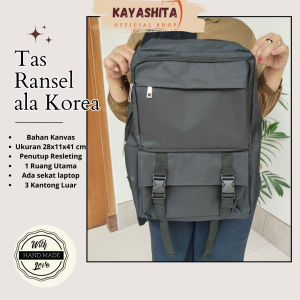 Tas Ransel Hitam Backpack ala Korea