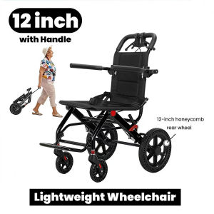 🇲🇾24H Foldable Ultra-Light Wheelchair / wheelchair Lightweight with Handle for Adults & elderly  Kerusi Roda Ringan