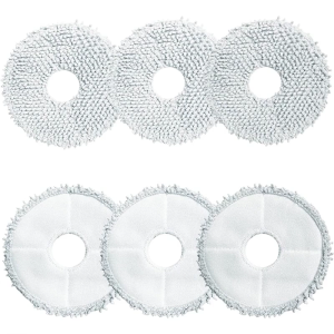 6 Pieces Sweeping Robot Replacement Cloths Mopping Pads Sweeping Robot Mop Cloth Fiber Material for Dreame X10/L10 Ultra