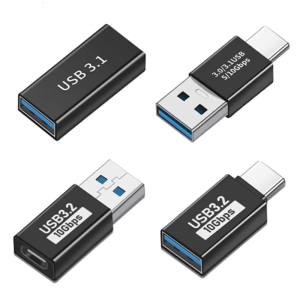 USB 3.1 to USB C Converters Adapter Male Female Connectors for Quick Data Transfer Up to 10Gbps for Type C Port