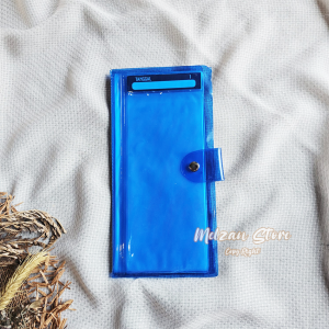 Melzan Store - Dompet Disiplin Keuangan Transparant Penutup Kancing / Dompet Organizer 32 Slot / Dompet Kancing