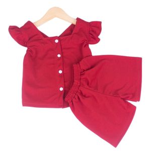 AYDA - Setelan Lopika Anak Perempuan / Set Lopika Balita Perempuan Ruffle & Celana Hotpant 1-3 thn