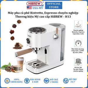 Máy pha cà phê Cappuccino Ristretto Espresso Latte chuyên nghiệp thương hiệu Mỹ cao cấp HiBREW H13 công suất 1350W - Hàng chính hãng (BH 1 NĂM)