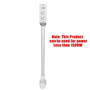 Electrical Outlet Extender Features USB-A USB-C and 2 AC Electrical Outlet Extender Stick for Hard to Reach Spaces Extends 22"-27" Rotates 180°. Use Behind Couches Nightstands Desks and More