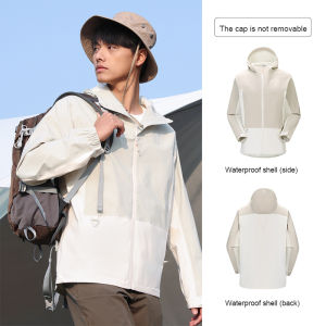 Cameljeans แจ็กเก็ตกันน้ำและกันลมท่องเที่ยวกลางแจ้งฤดูใบไม้ร่วงและฤดูหนาวแจ็คเก็ตใส่โจมตีสำหรับผู้ชาย