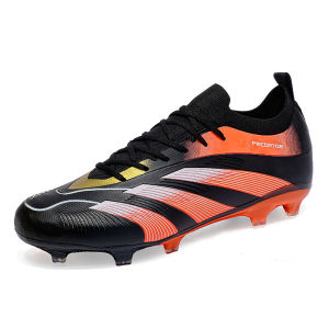 Football boots with spikes zapatos de football striped plus-size training wear-resistant outdoor sportswear