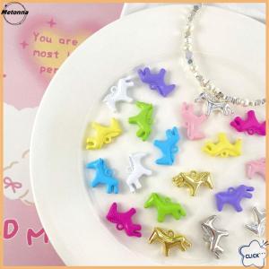 Follow Get More【Metonna】 5Pcs Macaron Color Pendants Horse Animal Pendant Charms Handmade Necklace Earrings Accessories Diy Jewelry Making Findings