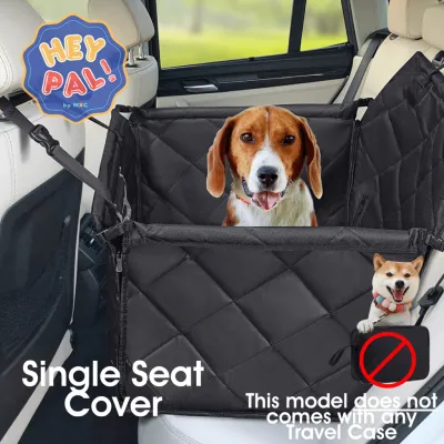 Multi-Way Foldable Full & Half Pet Cat Dog Car Seat Cover Travel Mat For All Animal Sizes with Organiser Pouch