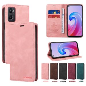 For OPPO Reno 8T / Reno 8Z 7Z 6Z 5Z / Reno 5F Phone Case Magnetic Leather Wallet Card Slot Protection Flip Cover Casing