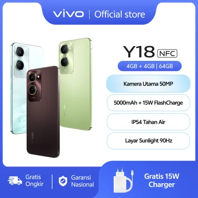 [NEW LAUNCH] vivo Y18 - NFC Multifunctions, 50MP AI Camera, 5000 mAH+15W Flashcharge
