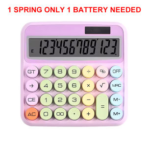 12-digit Large Display Calculator Keyboard Candy Colorful Mechanical Korean Scientific Calculator With Solar