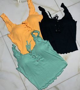 Áo nữ 2 dây áo lót nữ có miếng lót ngực dáng croptop xinh xắn
