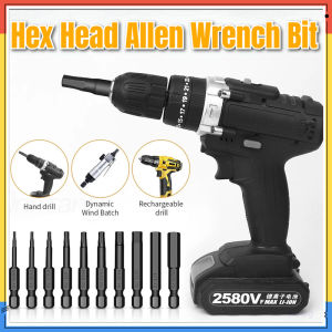 10/20pcs Hex Head Allen Wrench Bit Heavy Duty Power Drills Adapter Hex Socket Power Tools