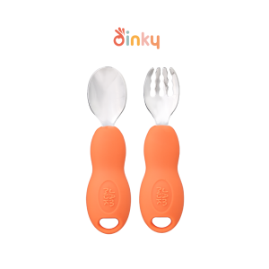JAMMUK - Ergonomic Stainless Steel Spoon Fork Set | Easy Grip Storage Case Included