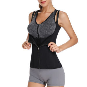 BOULDER Waist Trainer Body Shapewear Zipper Hook Women Body Shaper Underbust Control Vest Corset Slimming Shapewear Waist Cincher Trainer Adjustable Shoulder Strap Postpartum Sheath Belt Corset