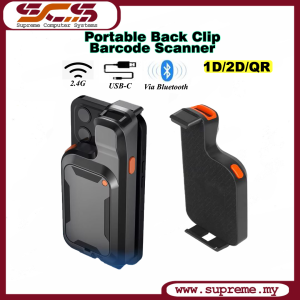 Syble Portable 2D Phone Clip Barcode Scanner Bluetooth Wireless Mobile Scanner Handheld Reader 1D 2D QR