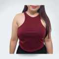 Bea Racer Croptop Sando – Plus Size, Cotton Spandex, Comfy Fit (L-2XL). 